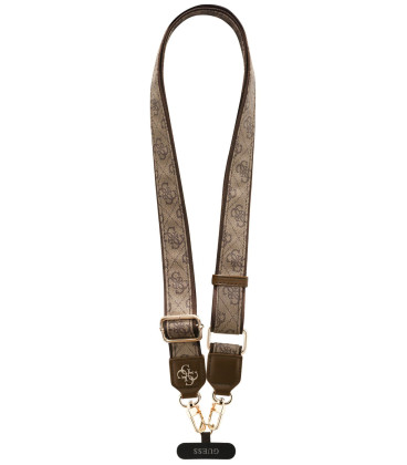 Rudas dirželis telefonui "Guess Crossbody Strap PU 4G Metal Logo"