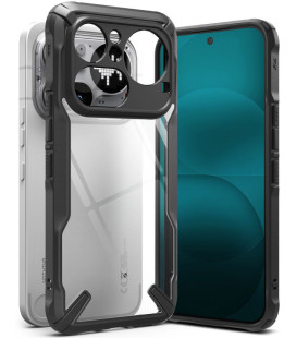 Juodas / skaidrus dėklas Nothing Phone 4A Pro telefonui "Ringke Fusion X"