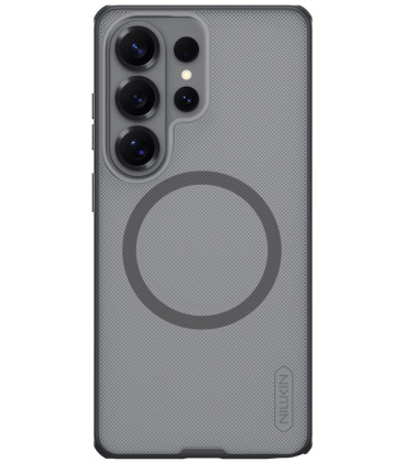 Juodas / skaidrus dėklas Samsung Galaxy S26 Ultra telefonui "Nillkin Super Frosted Pro Magnetic"