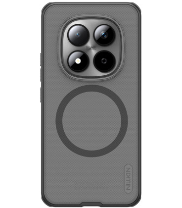 Juodas / skaidrus dėklas Xiaomi Redmi Note 15 Pro Plus 5G telefonui "Nillkin Super Frosted Pro Magnetic"