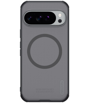 Juodas / skaidrus dėklas Google Pixel 10 / 10 Pro telefonui "Nillkin Super Frosted Pro Magnetic"
