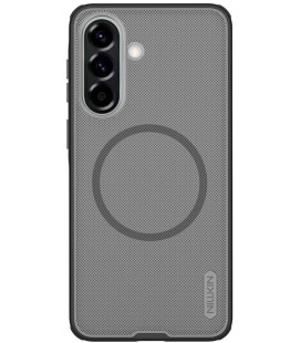 Juodas / skaidrus dėklas Samsung Galaxy A57 telefonui "Nillkin Super Frosted Pro Magnetic"