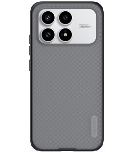 Juodas / skaidrus dėklas Poco F8 Pro telefonui "Nillkin Super Frosted Pro"