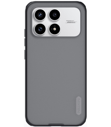 Juodas / skaidrus dėklas Poco F8 Pro telefonui "Nillkin Super Frosted Pro"