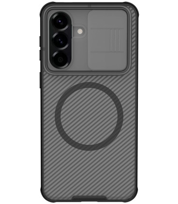 Juodas / skaidrus dėklas Samsung Galaxy A57 telefonui "Nillkin CamShield PRO Magnetic Hard Case"