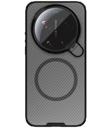 Juodas / skaidrus dėklas Xiaomi 17 Ultra telefonui "Nillkin CamShield Prop Magnetic Transparent Lens"