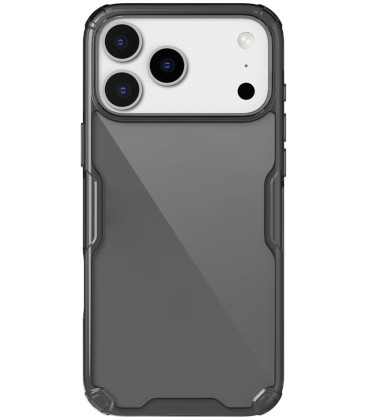 Juodas / skaidrus dėklas Apple iPhone 17 Pro Max telefonui "Nillkin Nature TPU Pro"