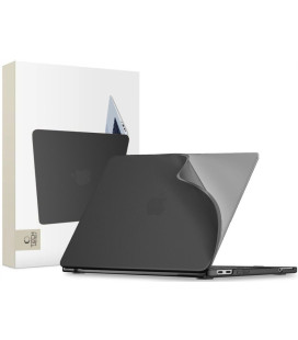 Matinis juodas dėklas Apple MacBook Neo 13 2026 kompiuteriui "Tech-Protect Softshell"