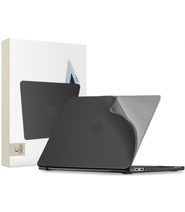 Matinis juodas dėklas Apple MacBook Neo 13 2026 kompiuteriui "Tech-Protect Softshell"