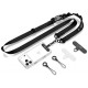 Juodas dirželis telefonui "Tech-Protect C9S Rope Crossbody"