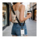 Juodas dirželis telefonui "Tech-Protect C9S Rope Crossbody"