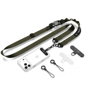 Žalias dirželis telefonui "Tech-Protect C9S Rope Crossbody"