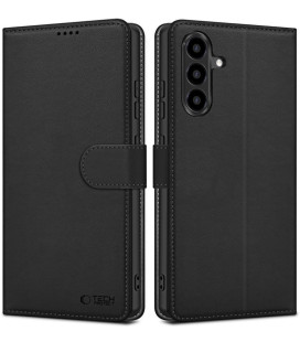 Juodas atverčiamas dėklas Samsung Galaxy A27 5G telefonui "Tech-Protect Wallet"