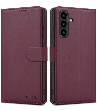 Raudonas atverčiamas dėklas Samsung Galaxy A27 5G telefonui "Tech-Protect Wallet"