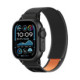 Juoda / oranžinė apyrankė Apple Watch 8 / 9 / 10 / 11 / 12 / SE / Ultra (44 / 45 / 46 / 49 mm) "Tech-Protect Nylon Elite"