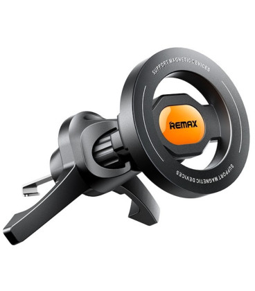 Juodas magnetinis automobilinis laikiklis į groteles "Remax RM-C14 MagSafe"