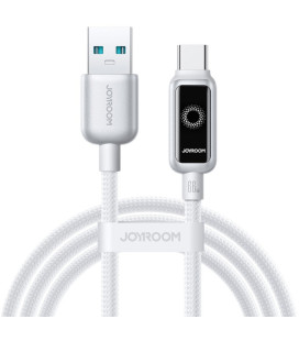 Baltas USB-A - USB-C 66W 120cm laidas "Joyroom S-A55"