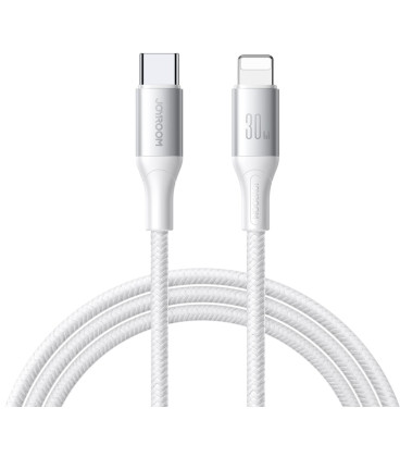 Baltas USB-C - Lightning 30W 120cm laidas "Joyroom S-A28"