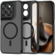 Matinis juodas dėklas Motorola Moto G67 / G77 / G87 telefonui "Tech-Protect Magmat Magsafe"