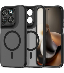 Matinis juodas dėklas Motorola Moto G67 / G77 / G87 telefonui "Tech-Protect Magmat Magsafe"