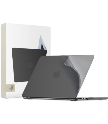 Matinis juodas dėklas Apple MacBook Air 13 M2-M5 2023-2026 kompiuteriui "Tech-Protect Softshell"