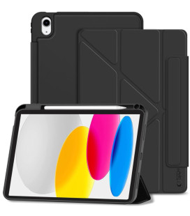 Juodas atverčiamas dėklas Apple iPad 10.9” 10 / 2022 / 11” 11 2025 planšetei "Tech-Protect SC Pen Origami"