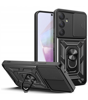 Juodas dėklas Samsung Galaxy A57 5G telefonui "Slide Camera Armor"