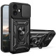 Juodas dėklas Apple iPhone 17 telefonui "Slide Camera Armor"
