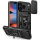 Juodas dėklas Apple iPhone 17 Pro telefonui "Slide Camera Armor"