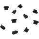 Juoda MicroUSB lizdo apsauga nuo dulkių 10vnt