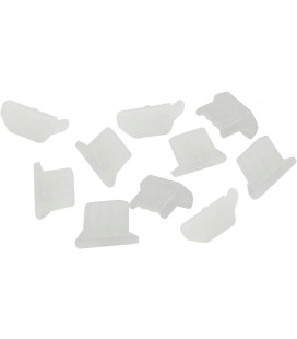 Balta MicroUSB lizdo apsauga nuo dulkių 10vnt