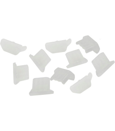 Balta MicroUSB lizdo apsauga nuo dulkių 10vnt