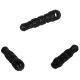 Juoda 3.5mm lizdo apsauga nuo dulkių 10vnt