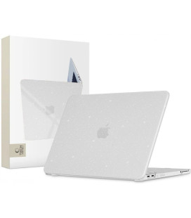 Skaidrus dėklas su blizgučiais Apple MacBook Neo 13 2026 kompiuteriui "Tech-Protect Smartshell"