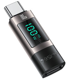 USB-C - USB-C adapteris su LED ekranu "Yesido OTG GS24"