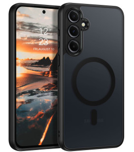 Matinis juodas dėklas Samsung Galaxy A55 telefonui "Full Matte Mag Cover"
