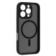 Matinis juodas dėklas Apple iPhone 16 Pro Max telefonui "Full Matte Mag Cover"