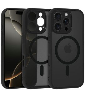 Matinis juodas dėklas Apple iPhone 16 Pro Max telefonui "Full Matte Mag Cover"