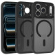 Matinis juodas dėklas Apple iPhone 17 Pro telefonui "Full Matte Mag Cover"