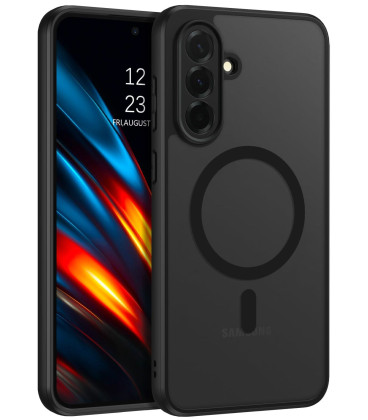 Matinis juodas dėklas Samsung Galaxy A56 5G telefonui "Full Matte Mag Cover"