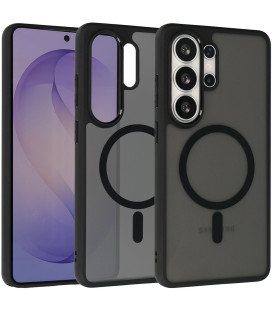 Matinis juodas dėklas Samsung Galaxy S26 Ultra telefonui "Full Matte Mag Cover"