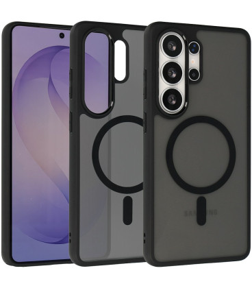 Matinis juodas dėklas Samsung Galaxy S26 Ultra telefonui "Full Matte Mag Cover"