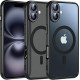 Matinis juodas dėklas Apple iPhone 16 telefonui "Full Matte Mag Cover"