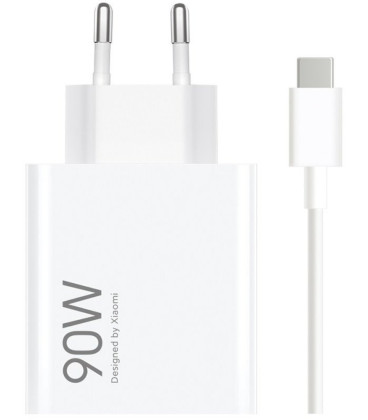 Originalus baltas 90W 1xUSB-A pakrovėjas + USB-A - USB-C 6A laidas "Xiaomi MDY-15-EK"