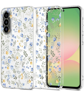Skaidrus dėklas su gėlėmis Samsung Galaxy A27 5G telefonui "Tech-Protect Flexair Spring Flowers"