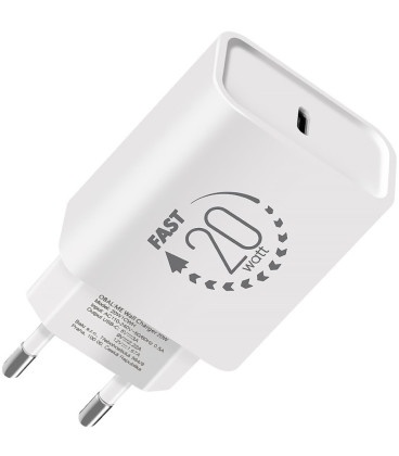 Baltas 20W USB-C pakrovėjas "OBAL:ME Wall Charger"