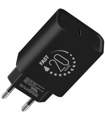Juodas 20W USB-C pakrovėjas "OBAL:ME Wall Charger"