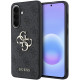 Pilkas Samsung Galaxy A57 telefonui "Guess PU 4G Metal Logo Case"