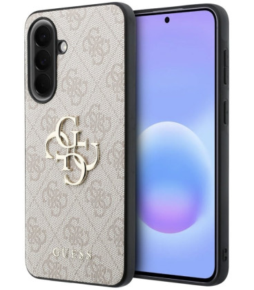 Rožinis Samsung Galaxy A57 telefonui "Guess PU 4G Metal Logo Case"