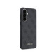 Pilkas Samsung Galaxy A57 telefonui "Guess PU 4G Metal Classic Logo Case"